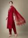 Picture of Ravishing Cotton Dark Red Readymade Salwar Kameez