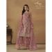 Picture of Ravishing Net Rosy Brown Straight Cut Salwar Kameez