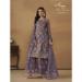 Picture of Graceful Net Dim Gray Straight Cut Salwar Kameez