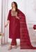 Picture of Enticing Silk Maroon Readymade Salwar Kameez