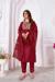 Picture of Enticing Silk Maroon Readymade Salwar Kameez