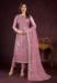 Picture of Appealing Net Rosy Brown Straight Cut Salwar Kameez