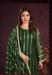 Picture of Net Dark Olive Green Straight Cut Salwar Kameez