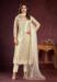 Picture of Alluring Net Off White Straight Cut Salwar Kameez