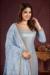 Picture of Net Light Steel Blue Straight Cut Salwar Kameez