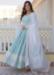 Picture of Sightly Silk Cadet Blue Readymade Salwar Kameez