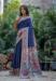 Picture of Well Formed Silk Dark Slate Blue Saree