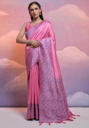 Picture of Elegant Silk Pale Violet Red Saree