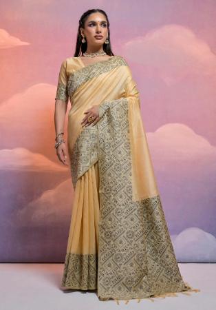 Picture of Wonderful Silk Dark Khaki Saree