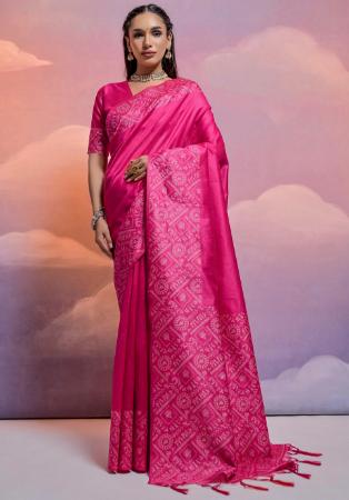 Picture of Fine Silk Medium Violet Red Saree