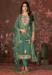 Picture of Ravishing Organza Sea Green Straight Cut Salwar Kameez