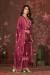 Picture of Beautiful Organza Deep Pink Straight Cut Salwar Kameez