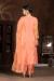 Picture of Organza Sandy Brown Straight Cut Salwar Kameez