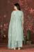 Picture of Organza Light Steel Blue Straight Cut Salwar Kameez