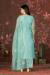 Picture of Organza Light Blue Straight Cut Salwar Kameez