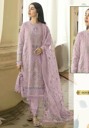 Picture of Georgette Rosy Brown Straight Cut Salwar Kameez