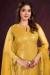 Picture of Nice Net Yellow Straight Cut Salwar Kameez