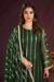 Picture of Net Dark Olive Green Straight Cut Salwar Kameez