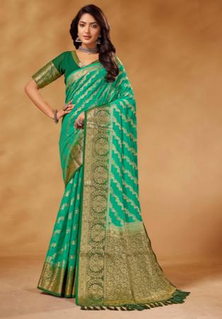 Picture of Elegant Georgette Teal Saree