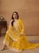 Picture of Georgette Dark Golden Rod Straight Cut Salwar Kameez