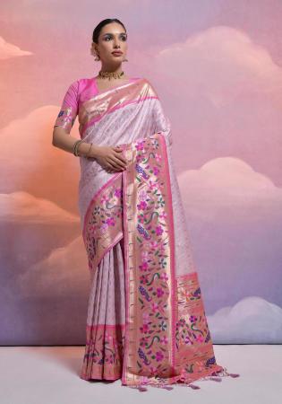 Picture of Beauteous Silk Plum Saree