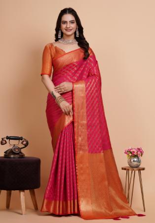 Picture of Well Formed Silk Pink Saree