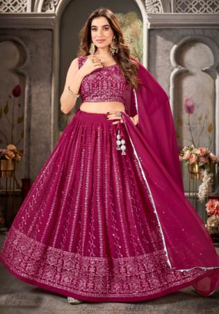 Picture of Admirable Georgette Dark Red Lehenga Choli