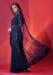 Picture of Alluring Georgette Navy Blue Saree