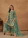 Picture of Net & Satin Dark Olive Green Straight Cut Salwar Kameez