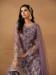 Picture of Net & Satin Violet Straight Cut Salwar Kameez