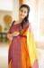 Picture of Magnificent Silk Orange Saree