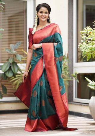 Picture of Ideal Silk Sea Green Saree