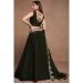 Picture of Enticing Georgette Dark Olive Green Lehenga Choli