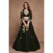 Picture of Enticing Georgette Dark Olive Green Lehenga Choli