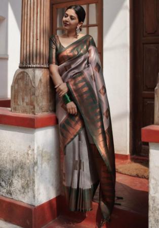 Picture of Stunning Silk Dim Gray Saree