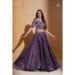 Picture of Silk & Organza Dark Slate Blue Lehenga Choli