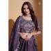 Picture of Silk & Organza Dark Slate Blue Lehenga Choli