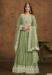 Picture of Georgette Dark Khaki Straight Cut Salwar Kameez