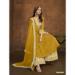 Picture of Georgette Dark Golden Rod Straight Cut Salwar Kameez