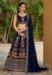 Picture of Fine Georgette Navy Blue Lehenga Choli