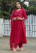 Picture of Cotton & Silk Fire Brick Readymade Salwar Kameez