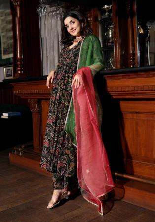 Picture of Bewitching Silk Black Readymade Salwar Kameez