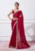 Picture of Superb Chiffon & Satin Dark Red Saree