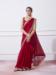 Picture of Superb Chiffon & Satin Dark Red Saree