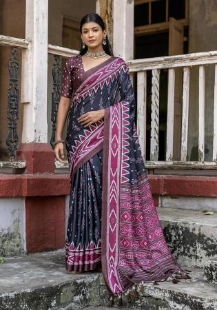 Picture of Magnificent Silk Dim Gray Saree