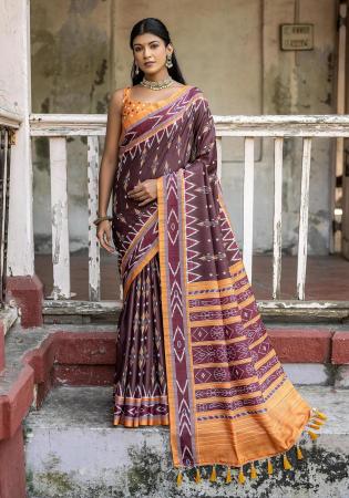 Picture of Magnificent Silk Dim Gray Saree