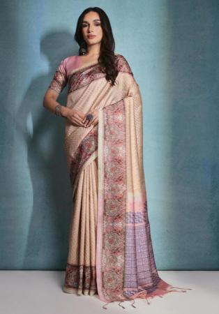 Picture of Beauteous Silk Tan Saree