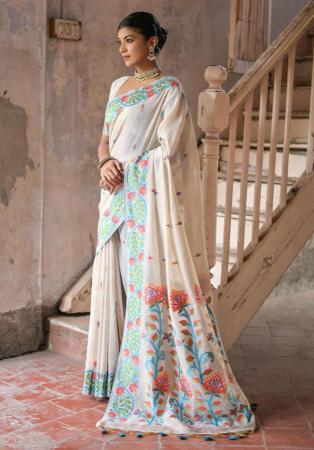 Picture of Magnificent Cotton Off White Saree