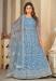 Picture of Georgette & Net Light Steel Blue Anarkali Salwar Kameez