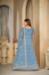 Picture of Georgette & Net Light Steel Blue Anarkali Salwar Kameez